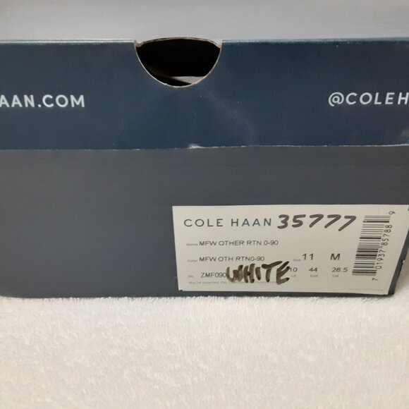 COLE HANN MEN GRAND 360 SUEDE LEATHER SLIP ON SHOES BLACK/WHITE 11M - Picture 6 of 16